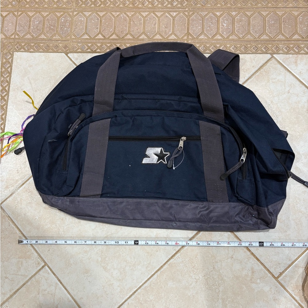 Starter Logo Navy and Gray Men's duffle Bag